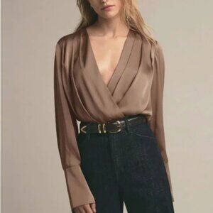 Favorite Daughter The Date Blouse Macchiato Beige